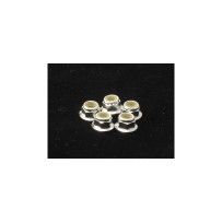 Hiro Seiko 4mm Alloy Flange Nylon Nut [Silver] ( 5 pcs) HS-69242
