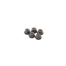 Hiro Seiko 4mm Alloy Flange Nylon Nut [Black] ( 5 pcs) HS-69247