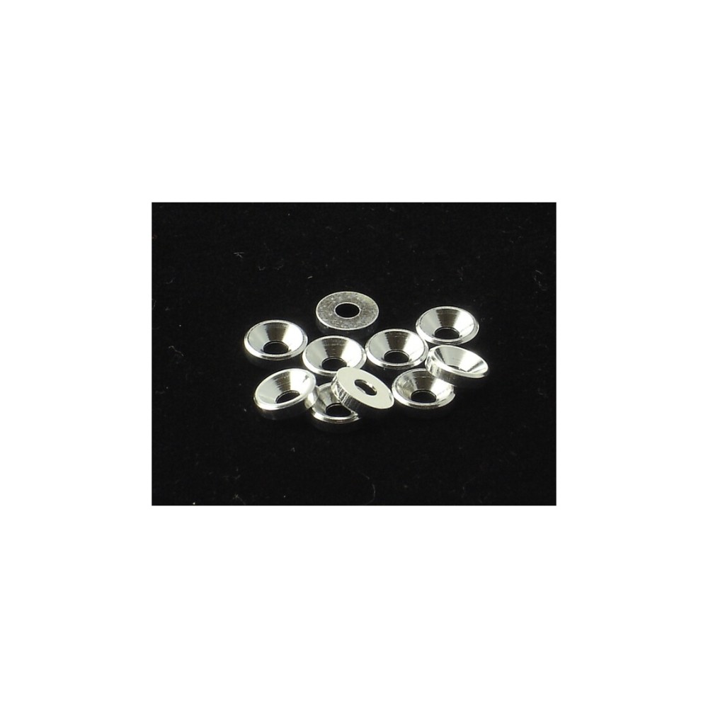 Hiro Seiko 3mm Alloy Countersunk Washer [Silver] ( 10 pcs) HS-69248