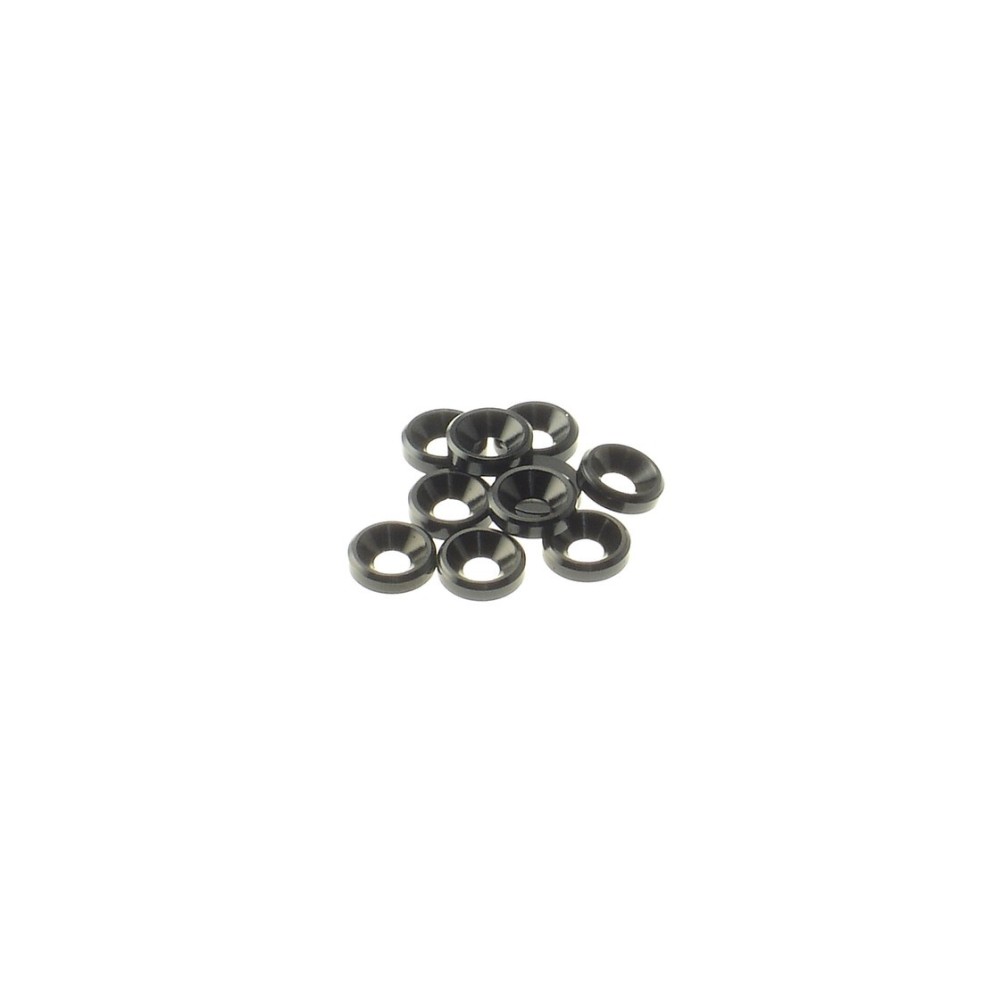 Hiro Seiko 3mm Alloy Countersunk Washer [Black] ( 10 pcs) HS-69253