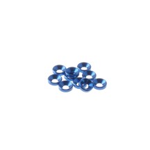 Hiro Seiko 4mm Alloy Countersunk Washer [YOKOMO-Blue] ( 10 pcs) HS-69256