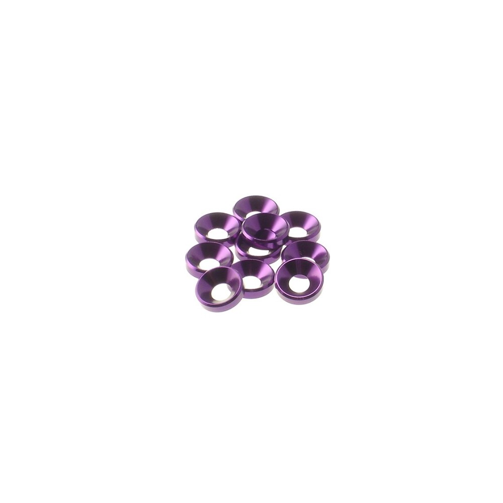 Hiro Seiko 4mm Alloy Countersunk Washer [Purple] ( 10 pcs) HS-69257