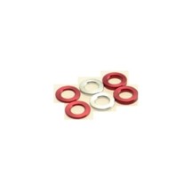 Hiro Seiko 3mm Alloy Spacer Set (0.5t/0.75t/1.0t) [Red] ( 6 pcs (2 pcs each)) HS-69447