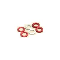 Hiro Seiko 3mm Alloy Spacer Set (0.5t/0.75t/1.0t) [Red] ( 6 pcs (2 pcs each)) HS-69447