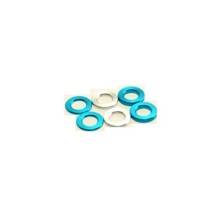 Hiro Seiko 3mm Alloy Spacer Set (0.5t/0.75t/1.0t) [T-Blue] ( 6 pcs (2 pcs each)) HS-69449
