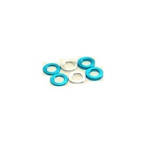 Hiro Seiko 3mm Alloy Spacer Set (0.5t/0.75t/1.0t) [T-Blue] ( 6 pcs (2 pcs each)) HS-69449