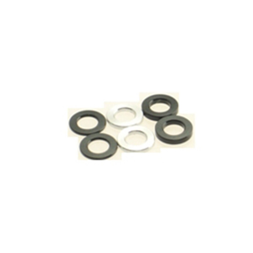 Hiro Seiko 3mm Alloy Spacer Set (0.5t/0.75t/1.0t) [Black] ( 6 pcs (2 pcs each)) HS-69452