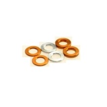 Hiro Seiko 3mm Alloy Spacer Set (0.5t/0.75t/1.0t) [Orange] ( 6 pcs (2 pcs each)) HS-69453