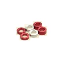 Hiro Seiko 3mm Alloy Spacer Set (1.5t/2.0t/2.5t) [Red] ( 6 pcs (2 pcs each)) HS-69454