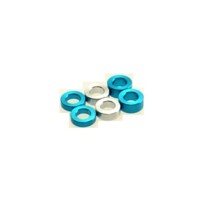 Hiro Seiko 3mm Alloy Spacer Set (1.5t/2.0t/2.5t) [T-Blue] ( 6 pcs (2 pcs each)) HS-69456