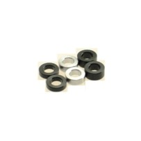 Hiro Seiko 3mm Alloy Spacer Set (1.5t/2.0t/2.5t) [Black] ( 6 pcs (2 pcs each)) HS-69459