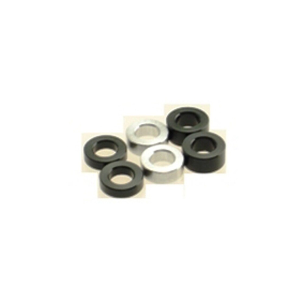 Hiro Seiko 3mm Alloy Spacer Set (1.5t/2.0t/2.5t) [Black] ( 6 pcs (2 pcs each)) HS-69459