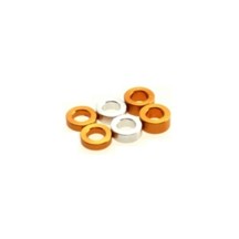 Hiro Seiko 3mm Alloy Spacer Set (1.5t/2.0t/2.5t) [Orange] ( 6 pcs (2 pcs each)) HS-69460