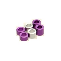 Hiro Seiko 3mm Alloy Spacer Set (3.0t/4.0t/5.0t) [Purple] ( 6 pcs (2 pcs each)) HS-69465