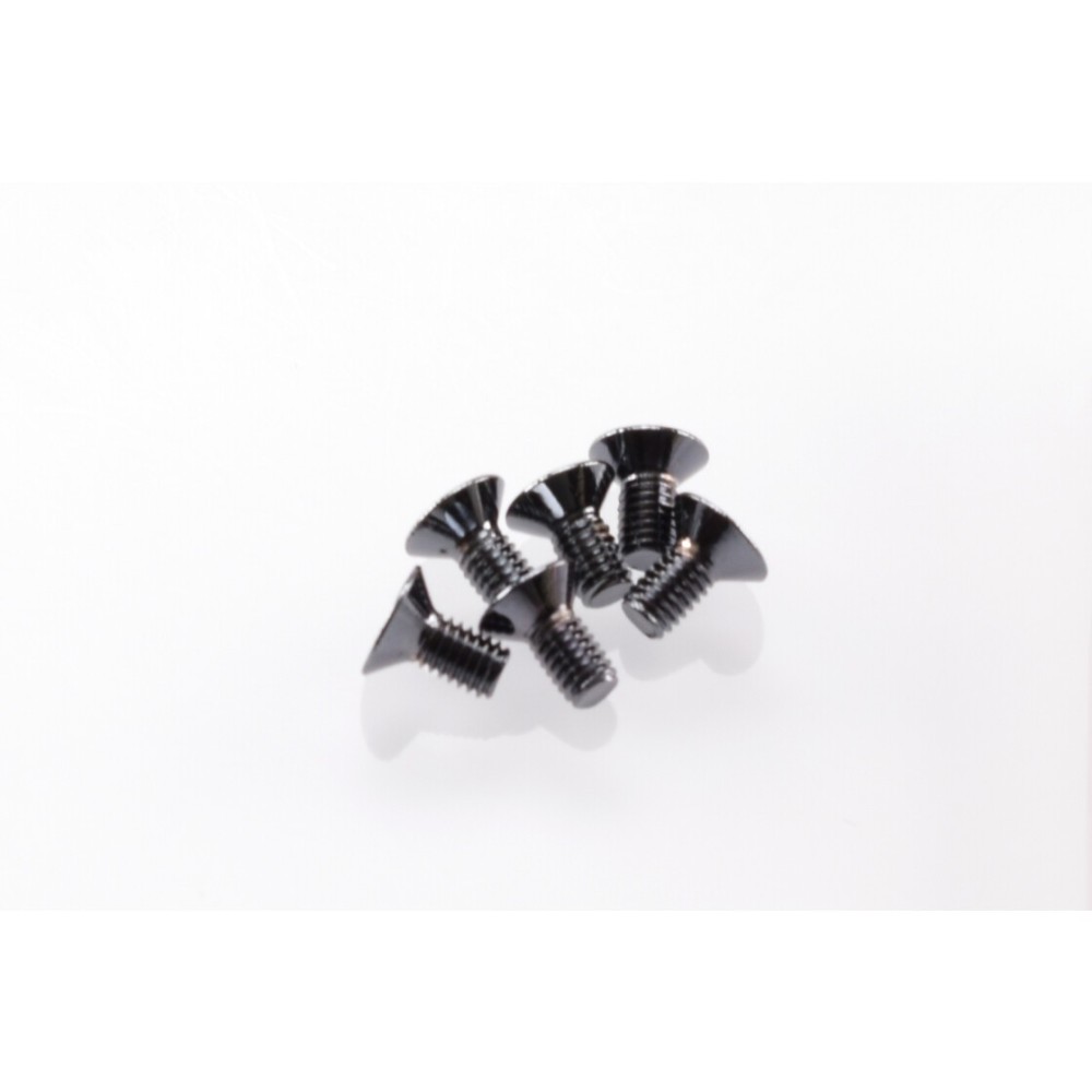 Hiro Seiko Hex Socket Flat Head Screw M3x6 [S-Black] ( 6 pcs) HS-69524