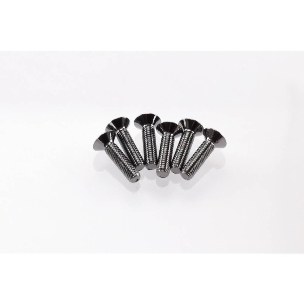 Hiro Seiko Hex Socket Flat Head Screw M3x12 [S-Black] ( 6 pcs) HS-69527
