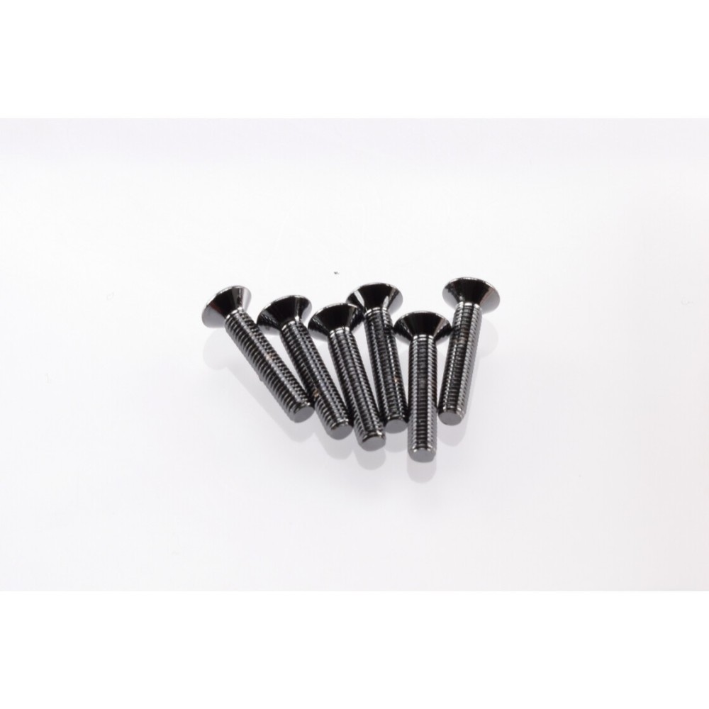 Hiro Seiko Hex Socket Flat Head Screw M3x16 [S-Black] ( 6 pcs) HS-69529
