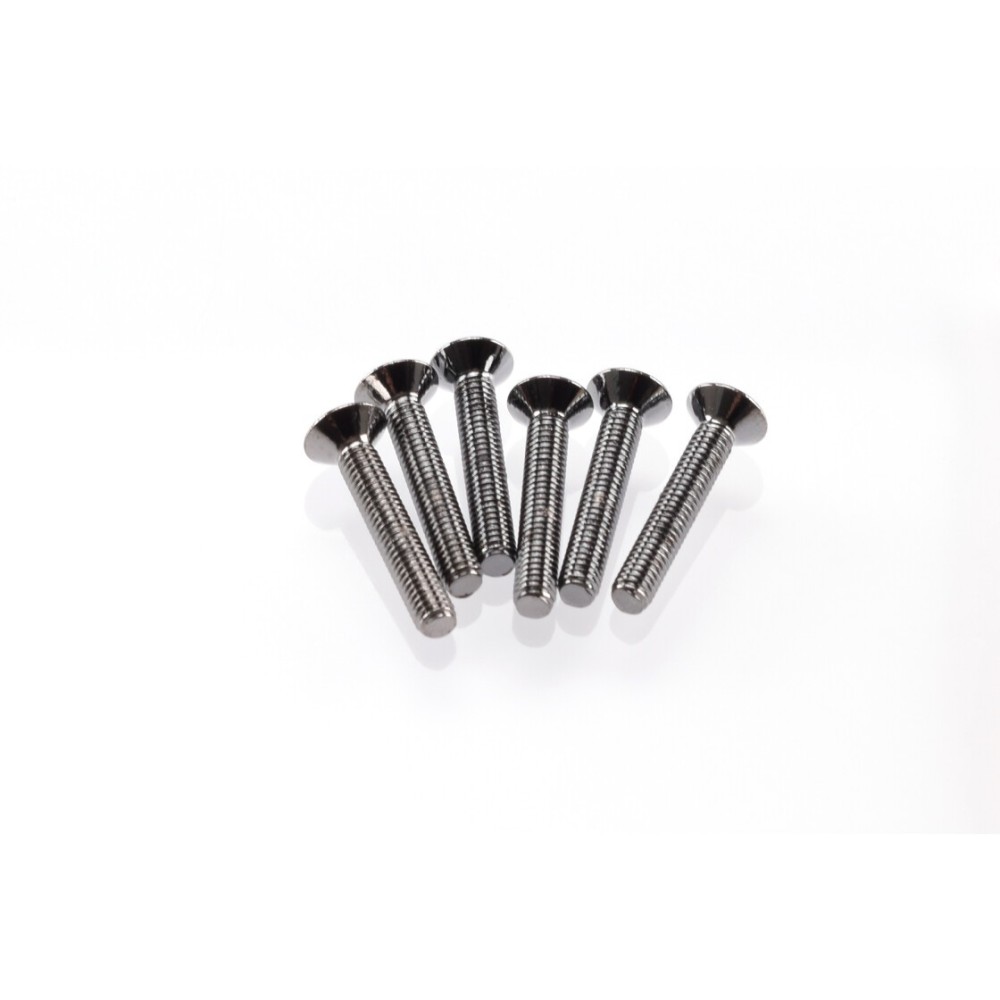 Hiro Seiko Hex Socket Flat Head Screw M3x18 S-Black (6 pcs) HS-69530 Hiro Seiko Hex Socket Flat Head Screw M3x18 S-Black (6 pcs) HS-69530