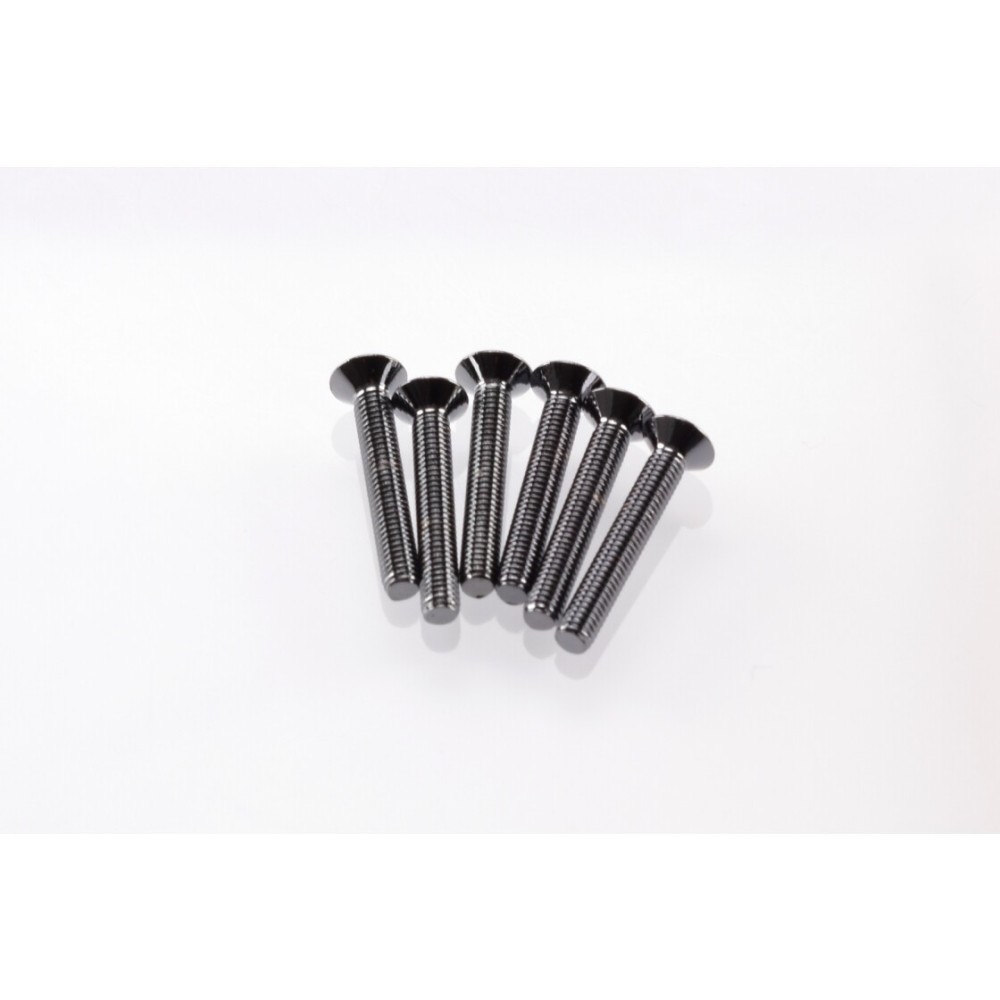 Hiro Seiko Hex Socket Flat Head Screw M3x20 [S-Black] ( 6 pcs) HS-69531
