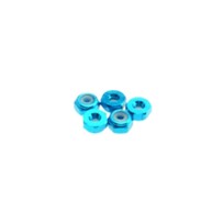 Hiro Seiko 2mm Alloy Nylon Nut (S_Size) [T-Blue] ( 5 pcs) HS-69541