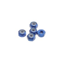 Hiro Seiko 2mm Alloy Nylon Nut (S_Size) [Y-Blue] ( 5 pcs) HS-69542