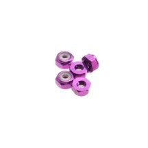 Hiro Seiko 2mm Alloy Nylon Nut (S_Size) [Pruple] ( 5 pcs) HS-69543
