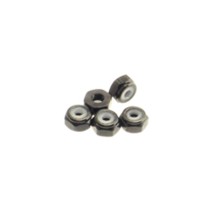 Hiro Seiko 2mm Alloy Nylon Nut (S_Size) [Black] ( 5 pcs) HS-69545
