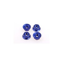 Hiro Seiko 4mm Alloy Serrated Wheel Nut [Y-Blue] ( 4 pcs) HS-69592