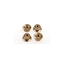 Hiro Seiko 4mm Alloy Serrated Wheel Nut [Ti] ( 4 pcs) HS-69595