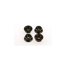 Hiro Seiko 4mm Alloy Serrated Wheel Nut [Black] ( 4 pcs) HS-69597