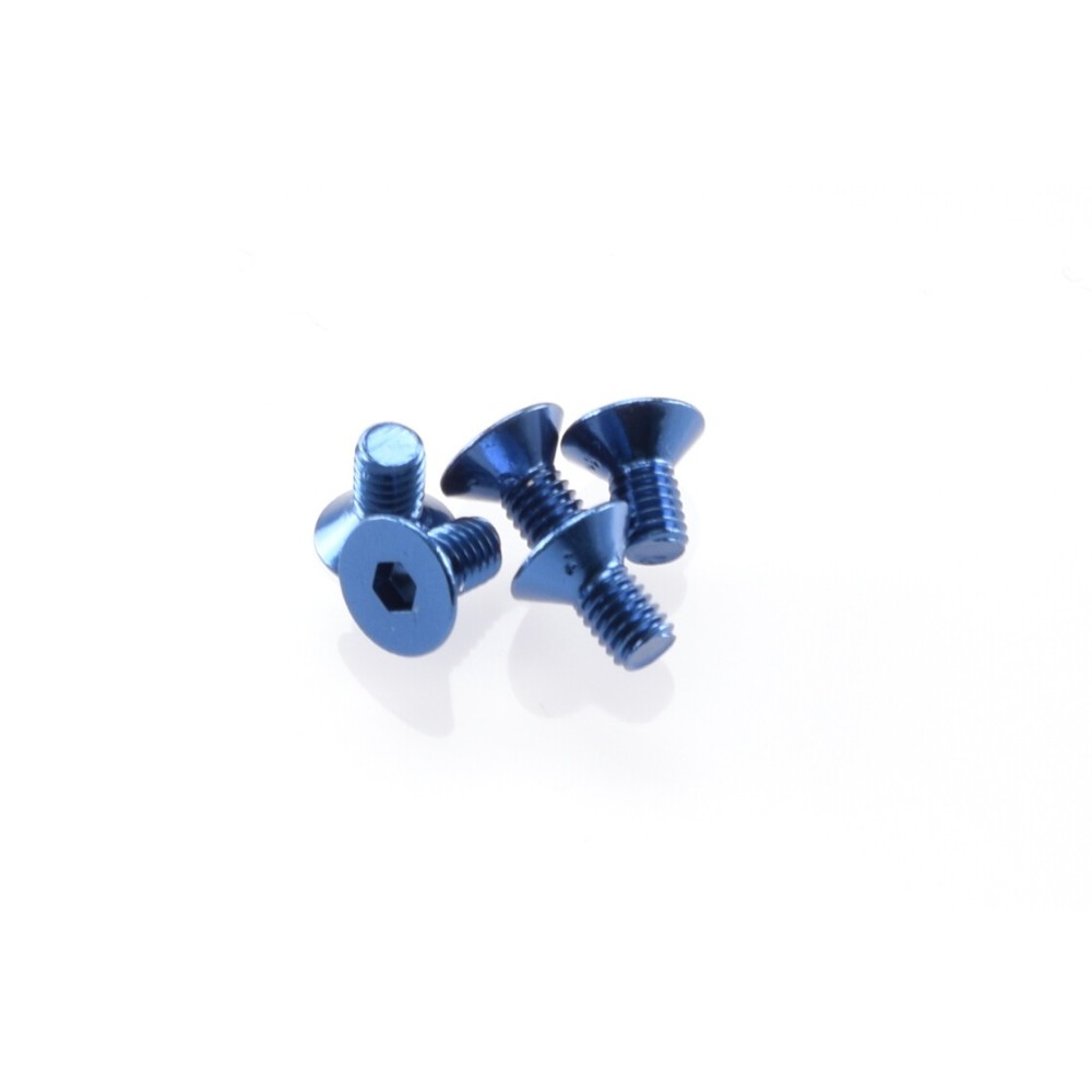 Hiro Seiko Alloy Hex Socket Flat Head Screw M3x6 [Y-Blue] ( 5 pcs) HS-69643