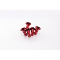 Hiro Seiko Alloy Hex Socket Flat Head Screw M3x8 [Red] ( 5 pcs) HS-69648