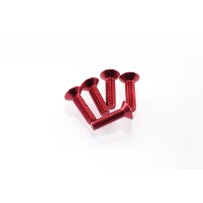 Hiro Seiko Alloy Hex Socket Flat Head Screw M3x12 [Red] ( 5 pcs) HS-69650