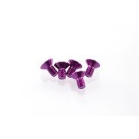 Hiro Seiko Alloy Hex Socket Flat Head Screw M3x6 [Purple] ( 5 pcs) HS-69651