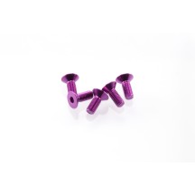 Hiro Seiko Alloy Hex Socket Flat Head Screw M3x8 [Purple] ( 5 pcs) HS-69652