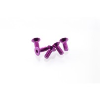 Hiro Seiko Alloy Hex Socket Flat Head Screw M3x8 [Purple] ( 5 pcs) HS-69652