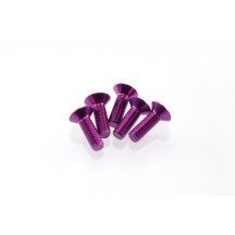 Hiro Seiko Alloy Hex Socket Flat Head Screw M3x10 [Purple] ( 5 pcs) HS-69653