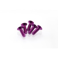 Hiro Seiko Alloy Hex Socket Flat Head Screw M3x10 [Purple] ( 5 pcs) HS-69653