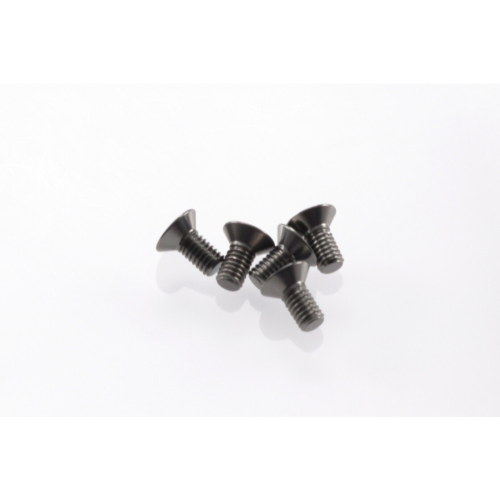 Hiro Seiko Alloy Hex Socket Flat Head Screw M3x6 [S-Black] ( 5 pcs) HS-69738