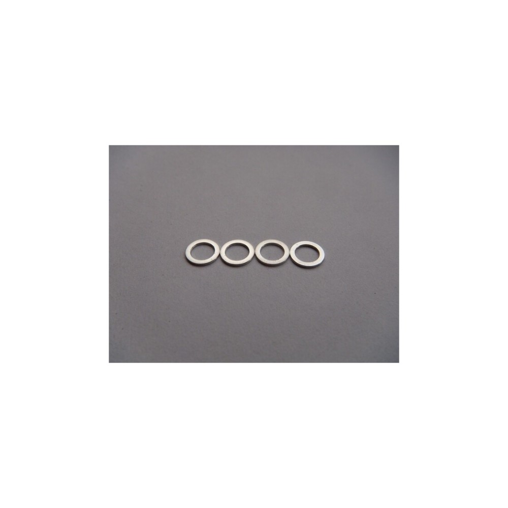 Hiro Seiko 4mm Alloy Spacer (0.5t) [Silver] (4 pcs) HS-69839