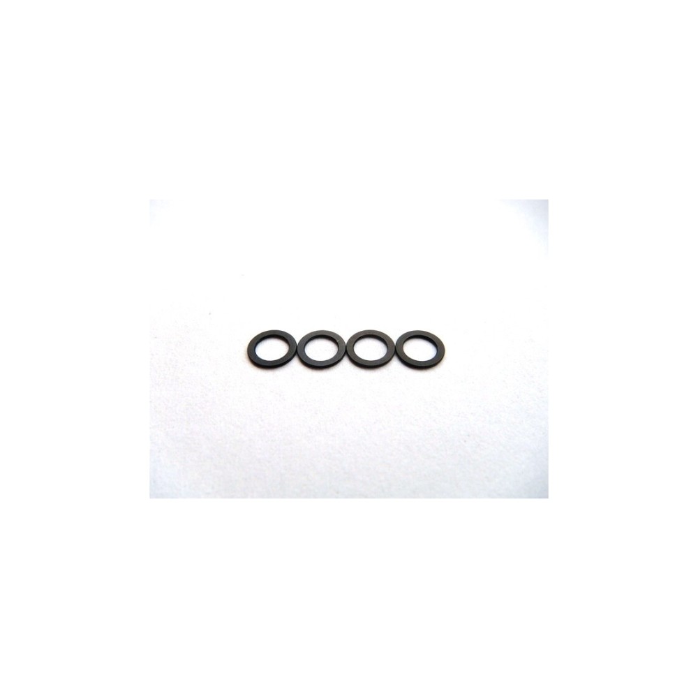 Hiro Seiko 4mm Alloy Spacer (0.5t) [Black] (4 pcs) HS-69840