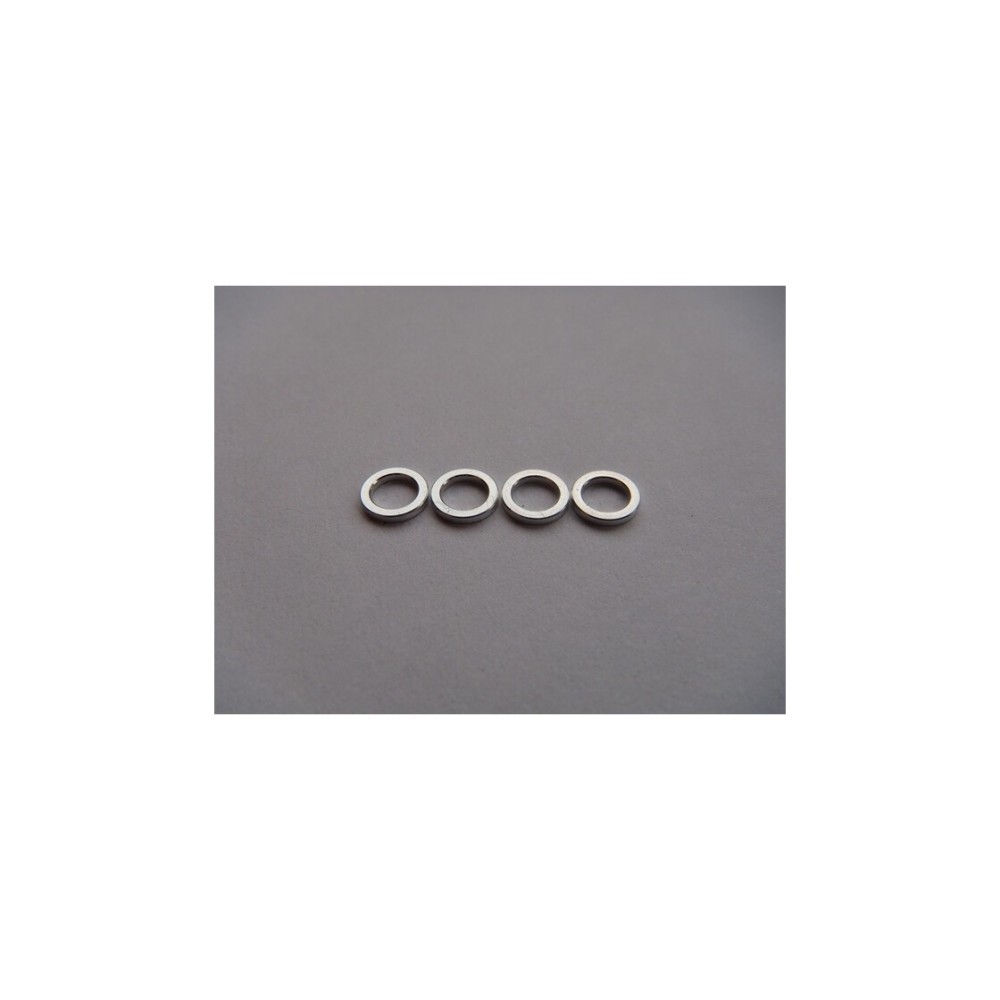 Hiro Seiko 4mm Alloy Spacer (1.0t) [Silver] (4 pcs) HS-69841