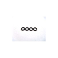 Hiro Seiko 4mm Alloy Spacer (1.0t) [Black] (4 pcs) HS-69842