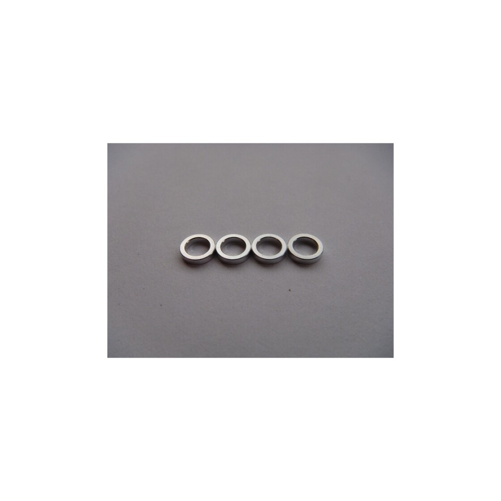Hiro Seiko 4mm Alloy Spacer (1.5t) [Silver] (4 pcs) HS-69843