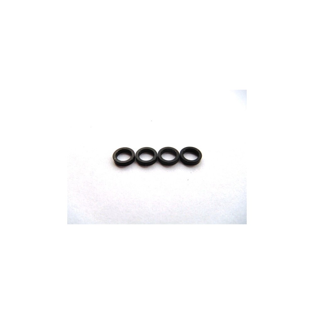 Hiro Seiko 4mm Alloy Spacer (1.5t) [Black] (4 pcs) HS-69844