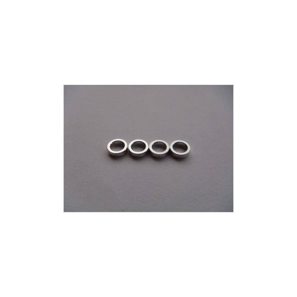 Hiro Seiko 4mm Alloy Spacer (2.0t) [Silver] (4 pcs) HS-69845