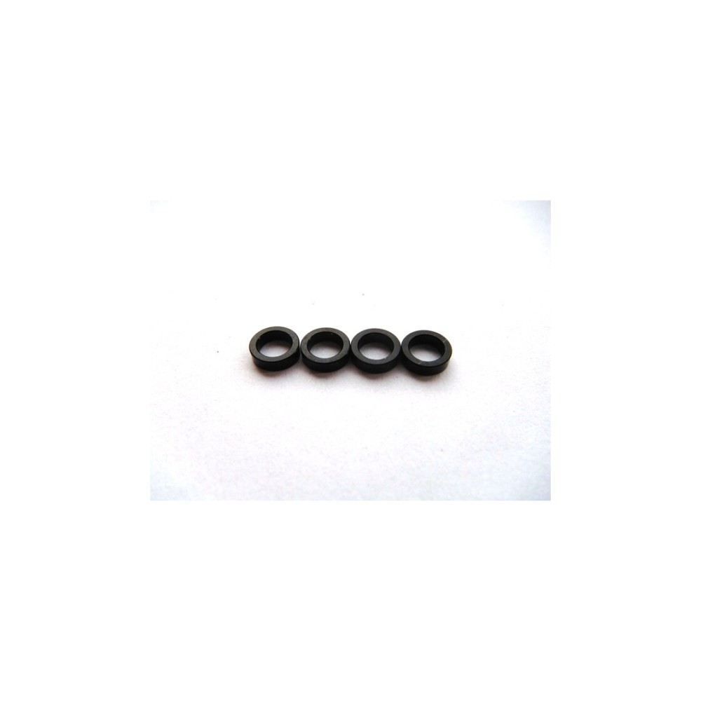 Hiro Seiko 4mm Alloy Spacer (2.0t) [Black] (4 pcs) HS-69846