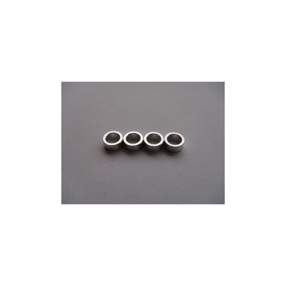 Hiro Seiko 4mm Alloy Spacer (3.0t) [Silver] (4 pcs) HS-69847