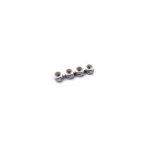 Hiro Seiko 3mm Alloy Nylon Nut (S_Size) [Silver] ( 4 pcs) HS-69849