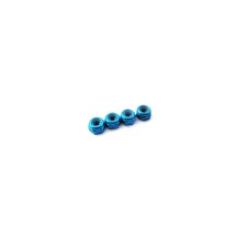 Hiro Seiko 3mm Alloy Nylon Nut (S_Size) [T-Blue] ( 4 pcs) HS-69850